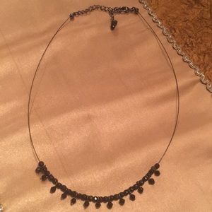 Black Beads on Wire Choker